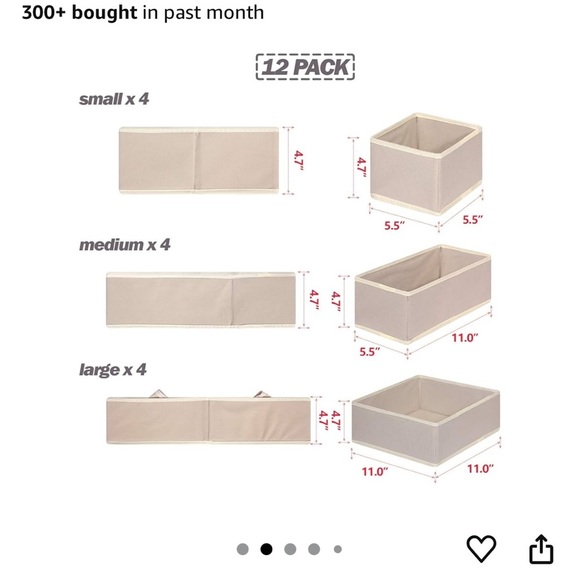 9 pack Beige Storage Bins - Picture 6 of 6